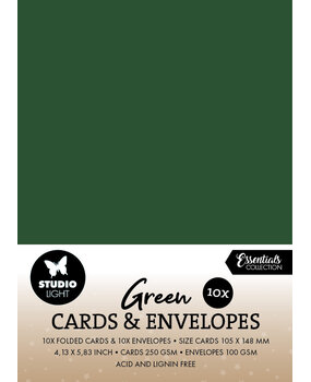 Studio Light Cards & Envelopes A6 Christmas Green - White Envelopes (10/10pcs) (SL-CO-CE14) (BASIC)
