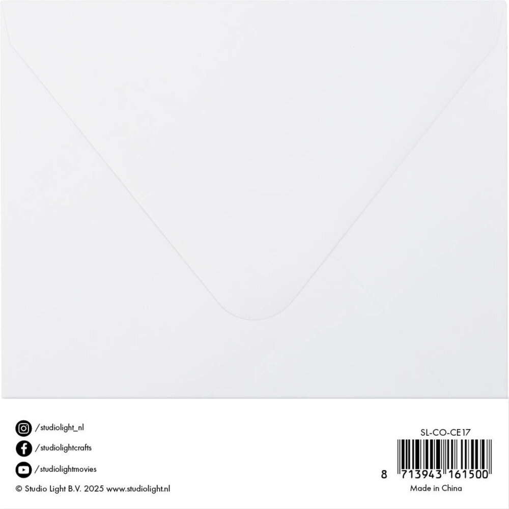Studio Light Cards & Envelopes 6x6 Inch Christmas Red - White Envelopes (10/10pcs) (SL-CO-CE17) (BASIC) Studio Light Cards & Envelopes 6x6 Inch Christmas Red - White Envelopes (10/10pcs) (SL-CO-CE17) (BASIC)