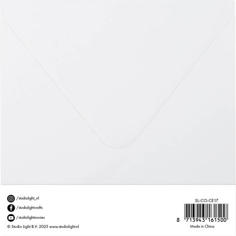 Studio Light Cards & Envelopes 6x6 Inch Christmas Red - White Envelopes (10/10pcs) (SL-CO-CE17) (BASIC) Studio Light Cards & Envelopes 6x6 Inch Christmas Red - White Envelopes (10/10pcs) (SL-CO-CE17) (BASIC)