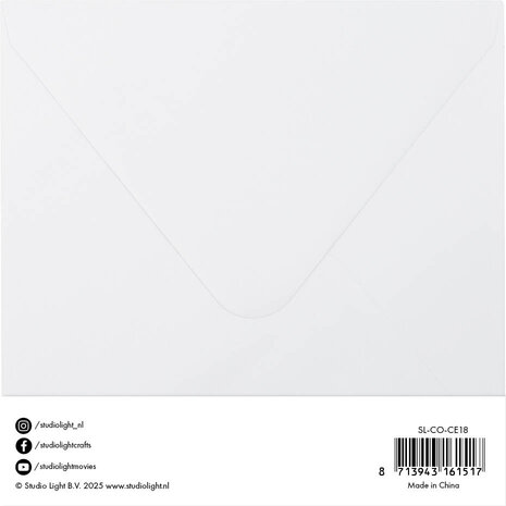 Studio Light Cards & Envelopes 6x6 Inch Christmas Green - White Envelopes (10/10pcs) (SL-CO-CE18) (BASIC) Studio Light Cards & Envelopes 6x6 Inch Christmas Green - White Envelopes (10/10pcs) (SL-CO-CE18) (BASIC)