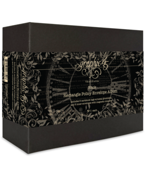 Graphic 45 Rectangle Policy Envelope Album Black (4503127)