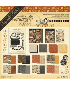 Graphic 45 Farmhouse Keepsake Kit with Exclusive Metal Die-Set (4503150)