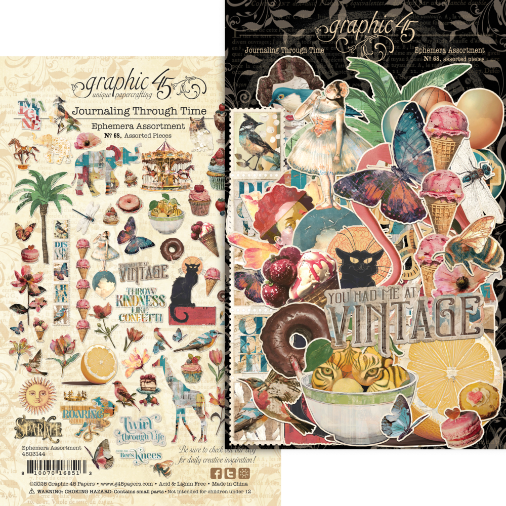Graphic 45 Journaling Through Time Ephemera Set (4503144)
