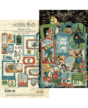 Graphic 45 Wonder of Oz Chipboard Pieces, Tags & Frames (4503125)