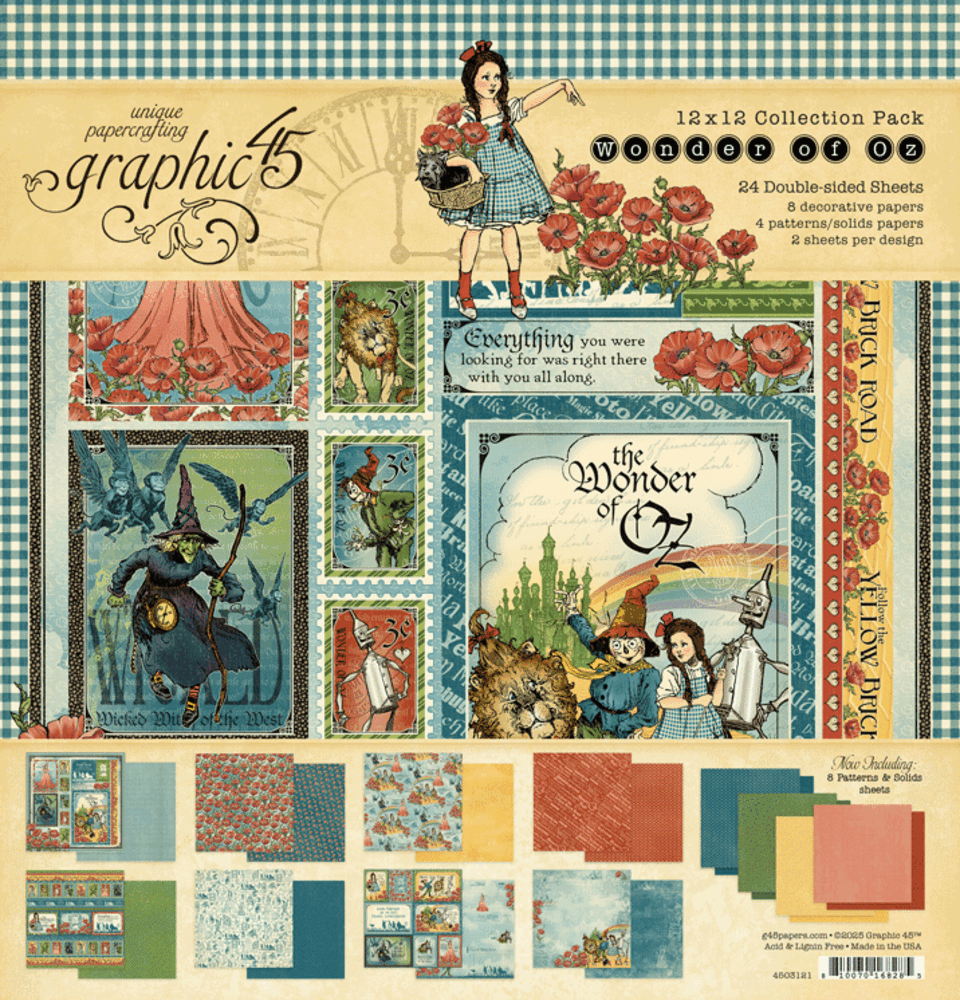 Graphic 45 Wonder of Oz 12x12 Inch Collection Pack (4503121)