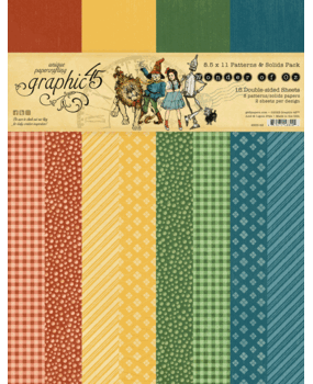 Graphic 45 Wonder of Oz 8.5x11 Inch Patterns & Solids Pack (4503122)