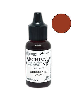 Ranger Dyan Reaveley Dylusions Archival Ink Chocolate Drop Re-Inker 0.5 fl oz (ARD92124)