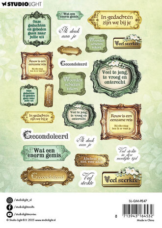 Studio Light Quiet Morning Paper Elements Teksten NL (SL-QM-PE47)