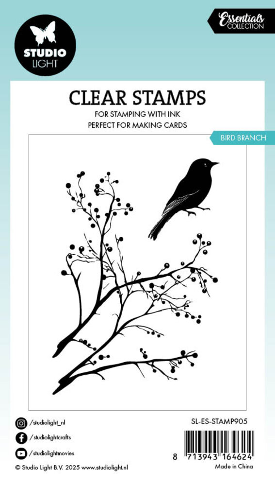Studio Light Bird Branch Essentials Clear Stamp (SL-ES-STAMP905)