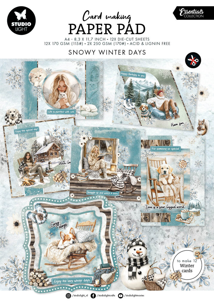 Studio Light Snowy Winter Days Essentials Card Making Paper Pad (SL-ES-CMP23)