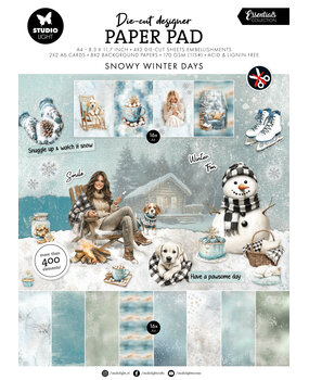 Studio Light Snowy Winter Days Essentials Die-cut Designer Paper Pad (SL-ES-DCPP388)