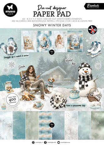 Studio Light Snowy Winter Days Essentials Die-cut Designer Paper Pad (SL-ES-DCPP388)