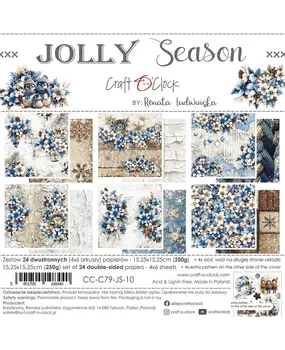Craft O'Clock Jolly Season 6x6 Inch Paper Set (CC-C79-JS-10)