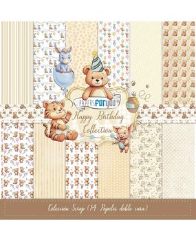 Papers For You Happy Birthday 12x12 Inch Scrap Paper Pack (14pcs) (PFY-14664)