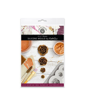 Katy Sue Designs Cosmic Shimmer Silicone Mould 4 in 1 Roses (CA0034B-CS)