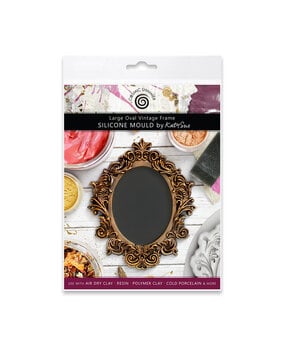 Katy Sue Designs Cosmic Shimmer Silicone Mould Large Oval Vintage Frame (CE0133-CS)