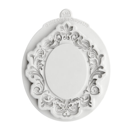 Katy Sue Designs Cosmic Shimmer Silicone Mould Large Oval Vintage Frame (CE0133-CS)