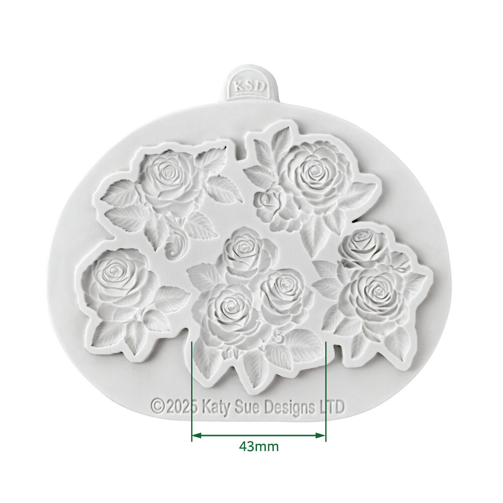 Katy Sue Designs Cosmic Shimmer Silicone Mould Decorative Roses (CE0149-CS)