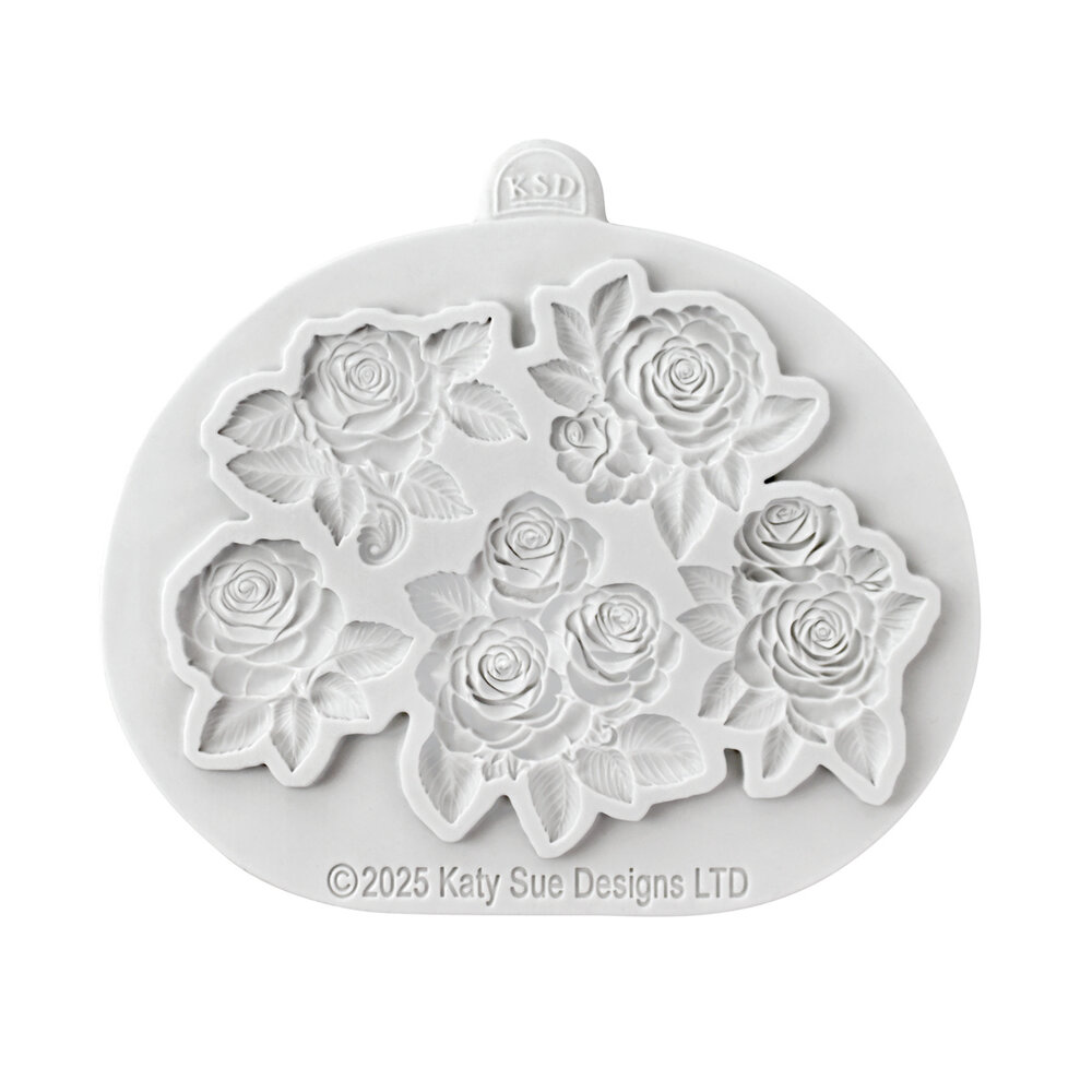 Katy Sue Designs Cosmic Shimmer Silicone Mould Decorative Roses (CE0149-CS)