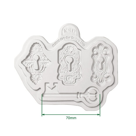 Katy Sue Designs Cosmic Shimmer Silicone Mould Locks and Key (CE0084-CS)