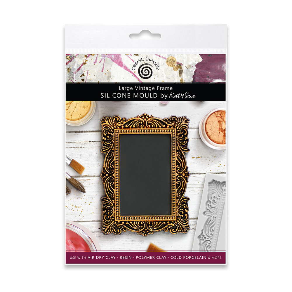 Katy Sue Designs Cosmic Shimmer Silicone Mould Large Vintage Frame (CE0104-CS)
