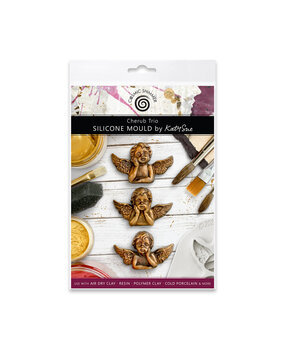 Katy Sue Designs Cosmic Shimmer Silicone Mould Cherub Trio (CA0203-CS)