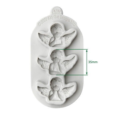 Katy Sue Designs Cosmic Shimmer Silicone Mould Cherub Trio (CA0203-CS)