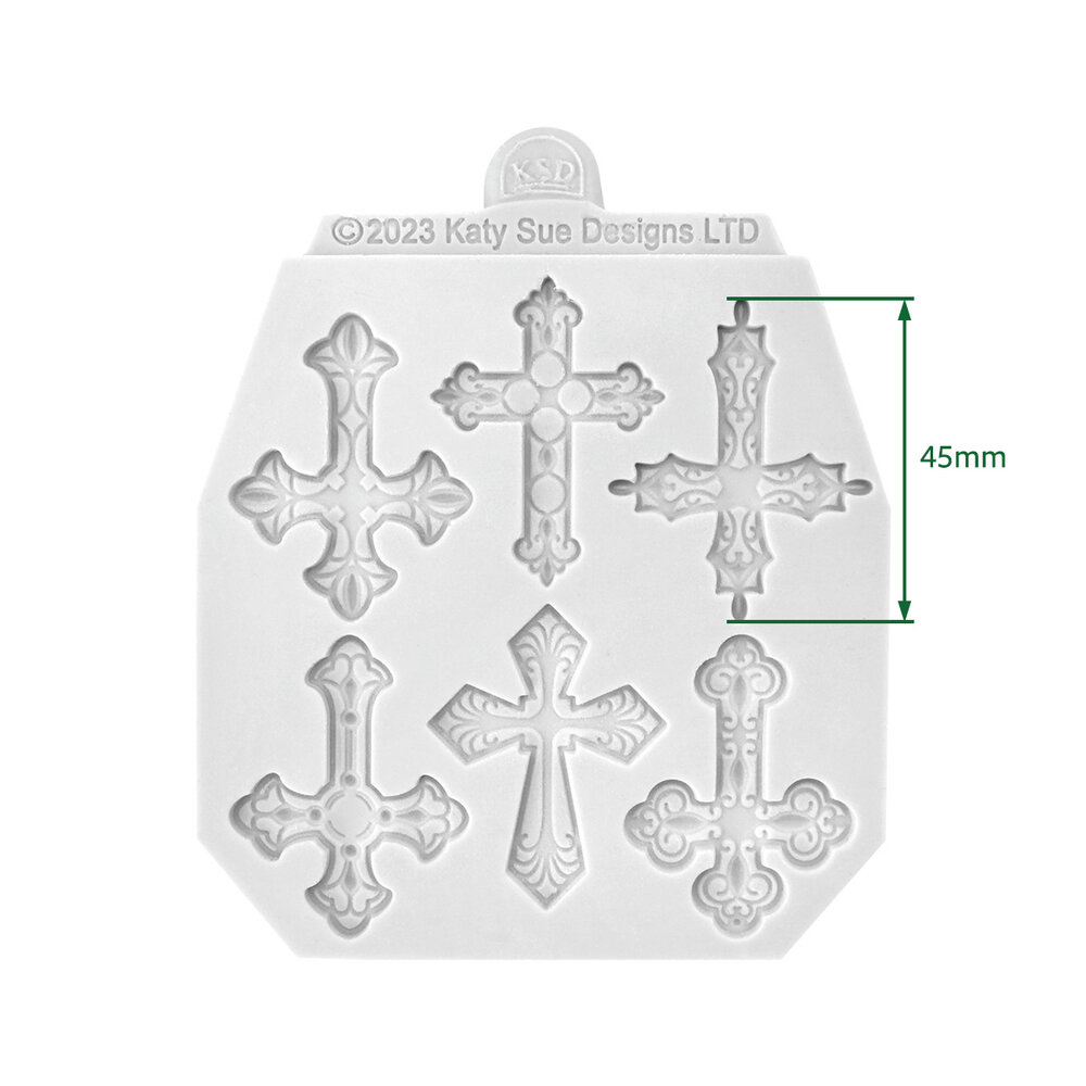 Katy Sue Designs Cosmic Shimmer Silicone Mould Decorative Crosses (CA0254-CS)