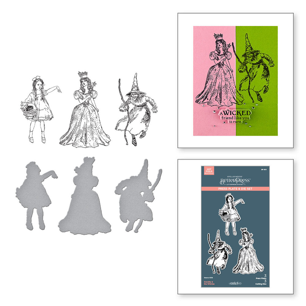 Spellbinders Wonder of Oz BetterPress Plate & Die Set Dorothy & the Witches (BP-333)