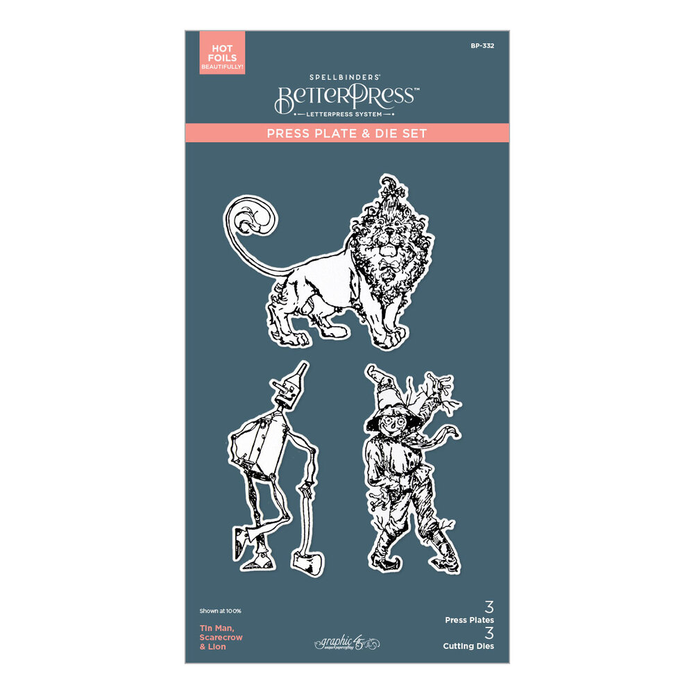 Spellbinders Wonder of Oz BetterPress Plate & Die Set Tin Man, Scarecrow & Lion (BP-332) Spellbinders Wonder of Oz BetterPress Plate & Die Set Tin Man, Scarecrow & Lion (BP-332)