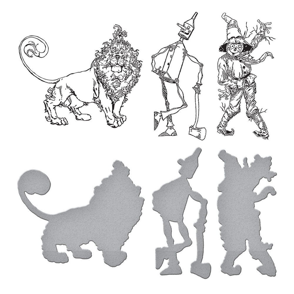 Spellbinders Wonder of Oz BetterPress Plate & Die Set Tin Man, Scarecrow & Lion (BP-332) Spellbinders Wonder of Oz BetterPress Plate & Die Set Tin Man, Scarecrow & Lion (BP-332)