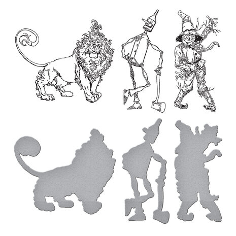 Spellbinders Wonder of Oz BetterPress Plate & Die Set Tin Man, Scarecrow & Lion (BP-332) Spellbinders Wonder of Oz BetterPress Plate & Die Set Tin Man, Scarecrow & Lion (BP-332)