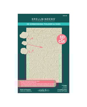 Spellbinders Wonder of Oz 3D Emboss & Cut Folder Field of Poppies (E3D-161)