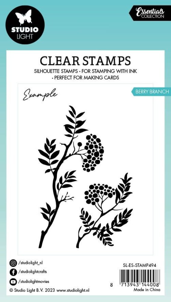 Studio Light Berry Branch Essentials Clear Stamps (SL-ES-STAMP494) (OUTLET)