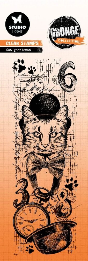 Studio Light Cat Gentleman Grunge Stamps (SL-GR-STAMP511) (OUTLET)