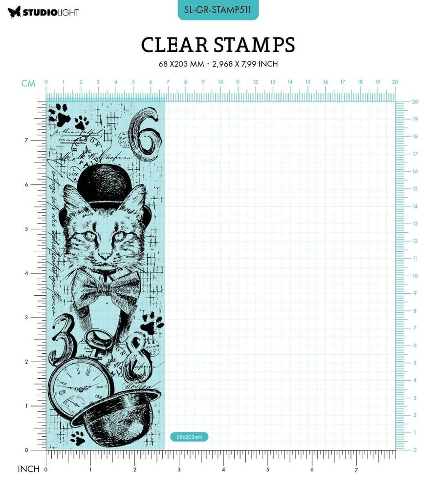 Studio Light Cat Gentleman Grunge Stamps (SL-GR-STAMP511) (OUTLET)