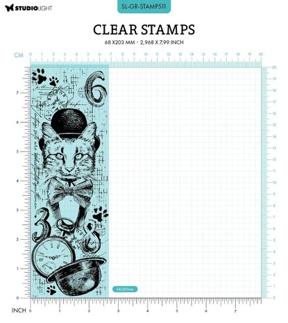 Studio Light Cat Gentleman Grunge Stamps (SL-GR-STAMP511) (OUTLET)