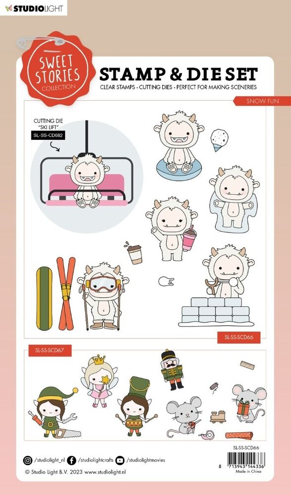 Studio Light Sweet Stories Stamp & Dies Snow Fun (SL-SS-SCD66) (OUTLET)