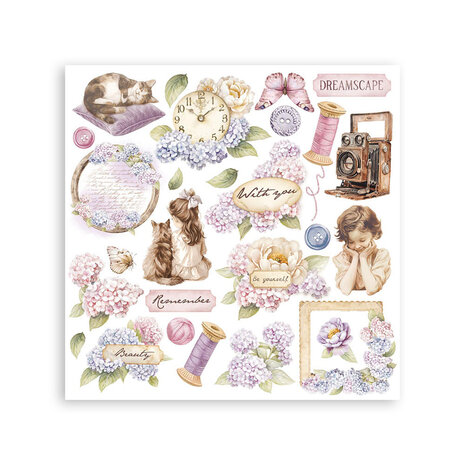 Stamperia Quiet Days Rub-On 6,1x6,1 Inch Assortment (6pcs) (DFLRBX01)