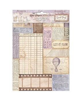 Stamperia Quiet Days A4 Rice Paper Selection (6pcs) (DFSA4XQD)