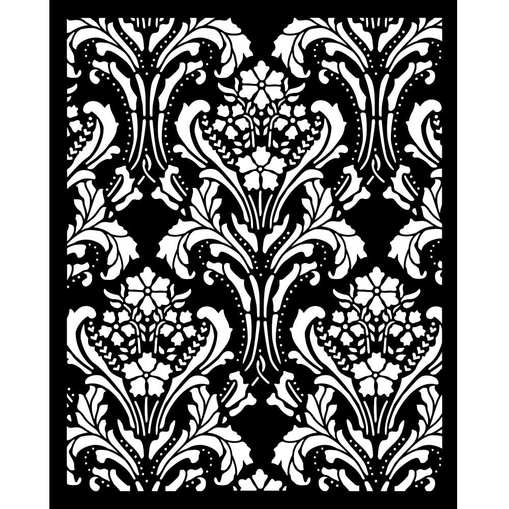 Stamperia Quiet Days Thick Stencil 20x25cm Baroque Tapestry (KSTD191)