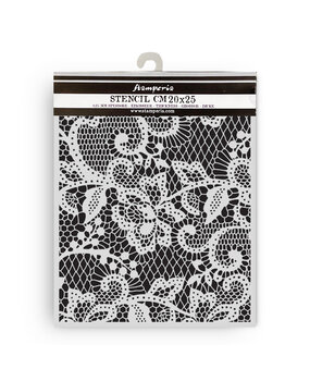 Stamperia Quiet Days Thick Stencil 20x25cm Floral Lace (KSTD192)