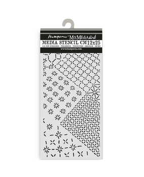 Stamperia Quiet Days Thick Stencil 12x25cm Mixed Tiles (KSTDL135)