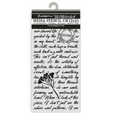 Stamperia Quiet Days Thick Stencil 12x25cm Manuscript (KSTDL136)