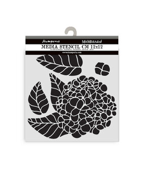 Stamperia Quiet Days Thick Stencil 12x12cm Hydrangea (KSTDS64)