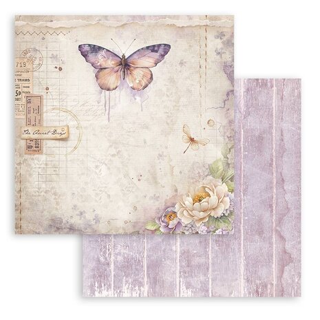 Stamperia Quiet Days 12x12 Inch Paper Sheet Butterfly (10pcs) (SBB1108)