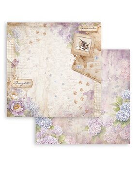 Stamperia Quiet Days 12x12 Inch Paper Sheet Kitten (10pcs) (SBB1109)