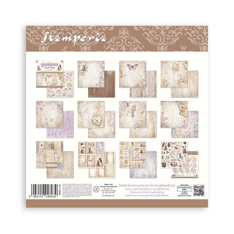 Stamperia Quiet Days 12x12 Inch Paper Pack (SBBL178)