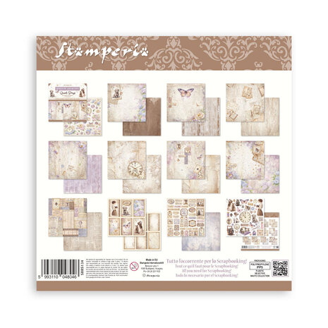 Stamperia Quiet Days 8x8 Inch Paper Pack (SBBS134)