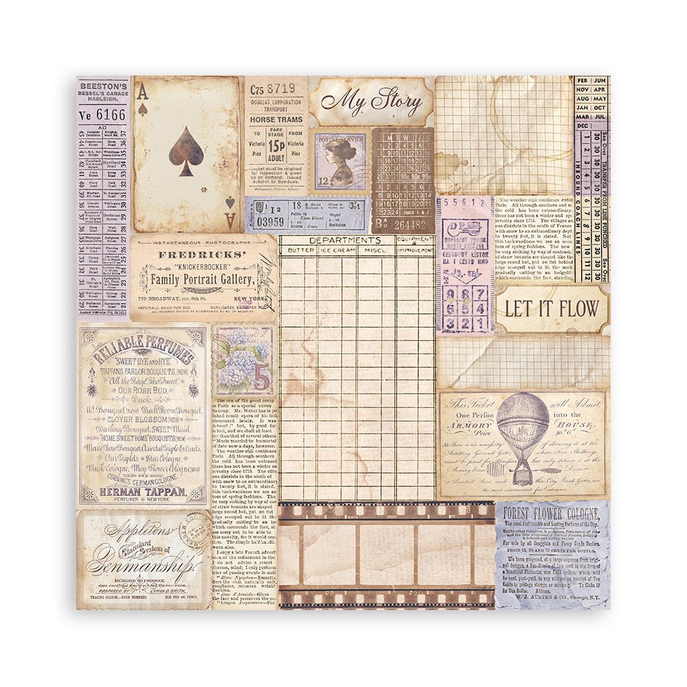 Stamperia Quiet Days 8x8 Inch Maxi Paper Pack (Single Face) (SBBSXB19)